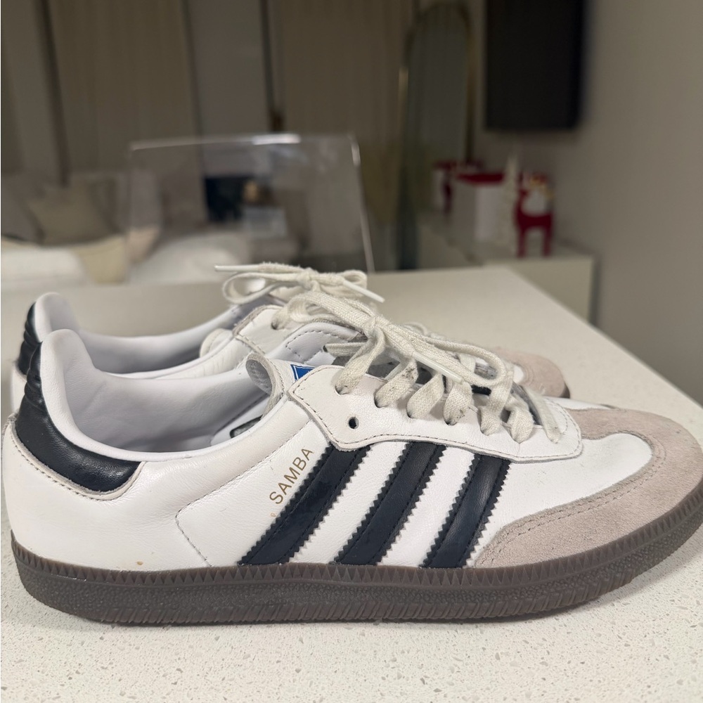 Adidas Samba White and Black Sneakers